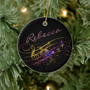 Ornamento De Cerâmica Adorno de cerâmica personalizado com respingos de