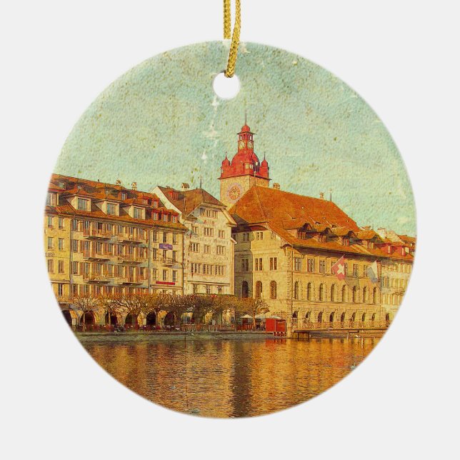 Ornamento De Cerâmica Adorno De Cerámica Polaroides de Lucerna (Frente)