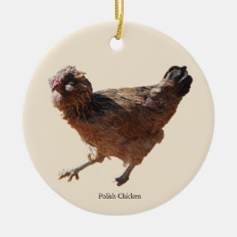 Ornamento De Cerâmica Adorno de frango polonês
