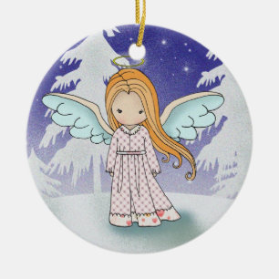 Ornamento De Cerâmica Adorno de Natal Anjo Caprichoso