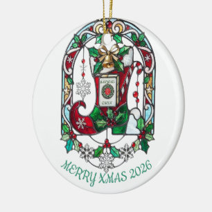 Ornamento De Cerâmica Adorno de Natal de Vidro Colorido Rainha Mahjong