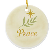 Adorno de Natal em Aquarela "Paz"