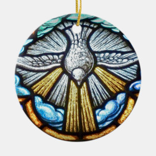 Ornamento De Cerâmica Adorno de pombo de vitral
