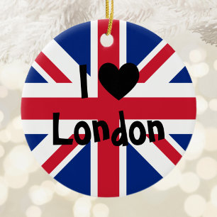 Ornamento De Cerâmica Adorno Eu Amo Londres