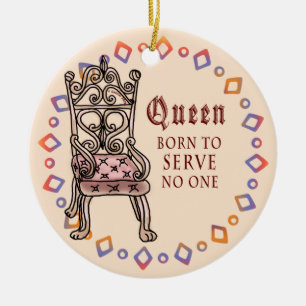 Ornamento De Cerâmica Adorno Rainha Não Serve Ninguém