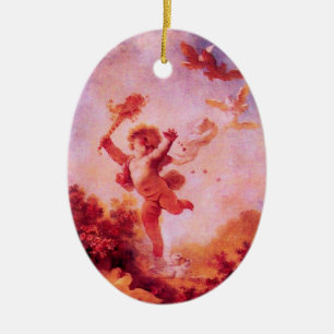 Ornamento De Cerâmica ADORO O JESTER MONOGRAM Red Ruby