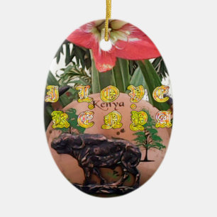 Ornamento De Cerâmica Adoro presentes de kenya Hakuna Matata