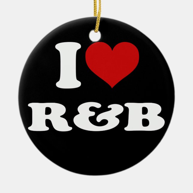 Ornamento De Cerâmica Adoro R&B (Frente)