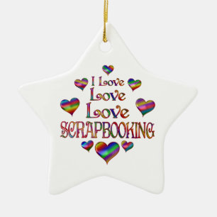 Ornamento De Cerâmica Adoro Scrapbooking