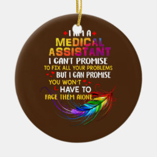 Ornamento De Cerâmica Adoro ser assistente médico