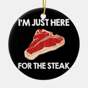 Ornamento De Cerâmica Adoro Steak Gift Ribeye House