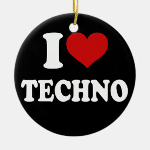Ornamento De Cerâmica Adoro Techno