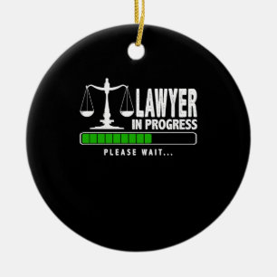Ornamento De Cerâmica Advogado Em Andamento
