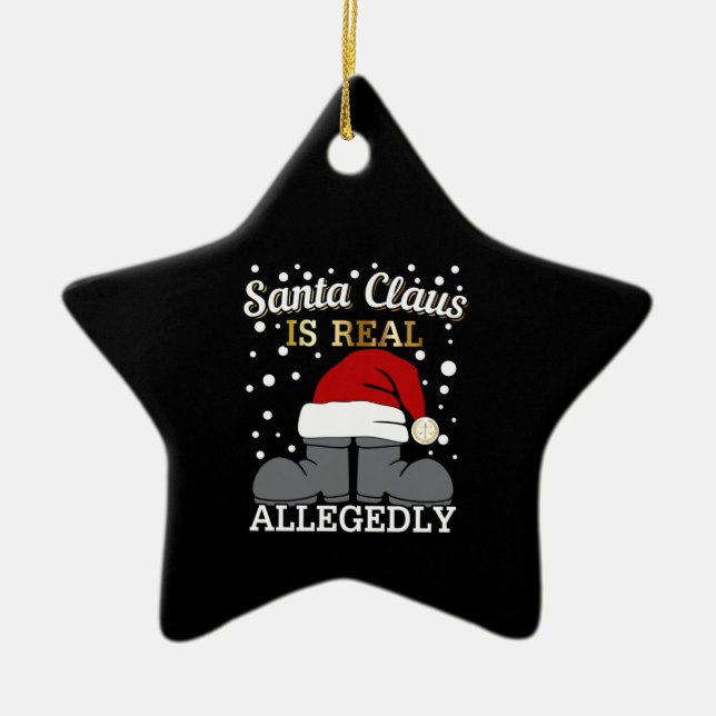 Ornamento De Cerâmica Advogado Natal - Papais noeis são reais supostamen (Frente)