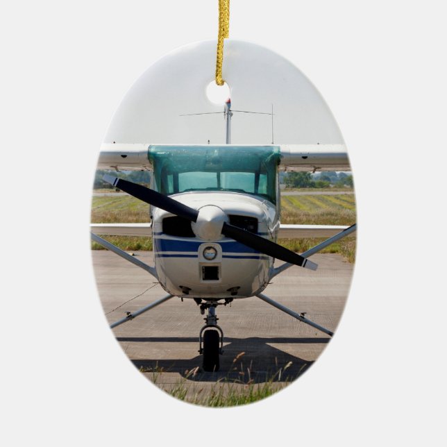 Ornamento De Cerâmica Aeronave de Cessna (Frente)