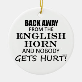 Ornamento De Cerâmica Afastem-Se Do Corno Inglês