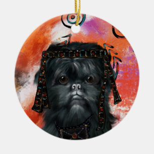 Ornamento De Cerâmica Affenpinscher