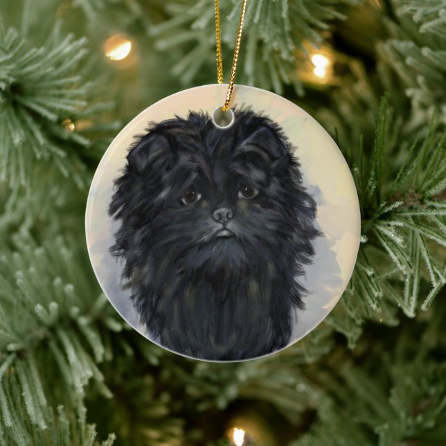 Ornamento De Cerâmica Affenpinscher (Árvore)