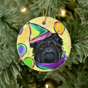 Ornamento De Cerâmica Affenpinscher