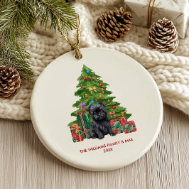Ornamento De Cerâmica Affenpinscher Cachorro Natal Personalizado