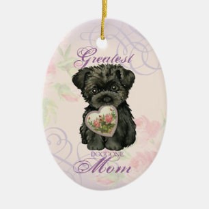 Ornamento De Cerâmica Affenpinscher Heart Mãe Cerâmica Ornament