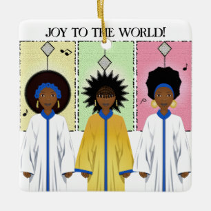 Ornamento De Cerâmica African American Choir Christmas