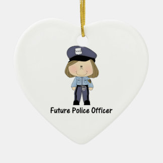 Ornamento De Cerâmica agente da polícia futuro (menina)