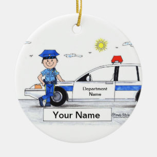 Ornamento De Cerâmica Agente da polícia - homem