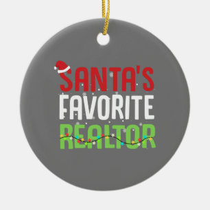 Ornamento De Cerâmica Agente de Imposição Favorita de Papais noeis Funny