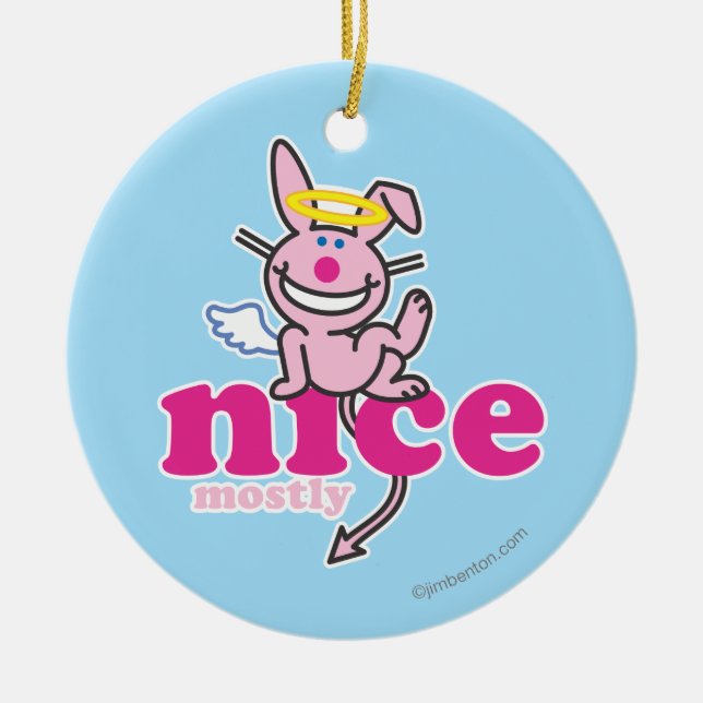 Ornamento De Cerâmica Agradável na maior parte (Frente)