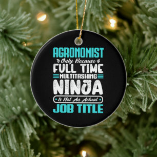 Ornamento De Cerâmica Agrônomo Cargo Profissão Funny Agronomonomia