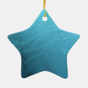 Ornamento De Cerâmica Água Congelada Gelo Azul Frost Quic Inverno Metáli