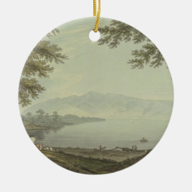 Ornamento De Cerâmica Água de Skiddaw e de Derwent (caneta & tinta com (Frente)