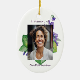 Ornamento De Cerâmica Água-tinta Violeta Selvagem Lembrança Memorial