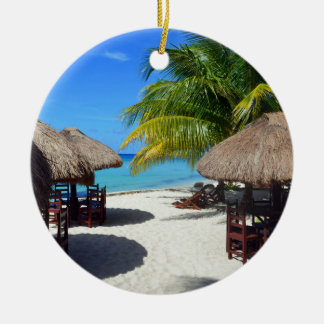 Ornamento De Cerâmica Água Vaca da cerceta da palmeira da cabana da