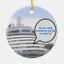 Ornamento De Cerâmica Aguardando minha parte superior do disco