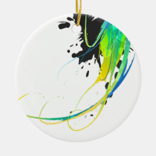 Ornamento De Cerâmica Águas abstrato legal Paint Splatters