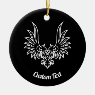 Ornamento De Cerâmica Águia com duas Cabeças Cerâmicas