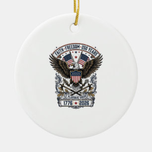 Ornamento De Cerâmica Águia Patriótica 250 Anos Vintage Liberdade