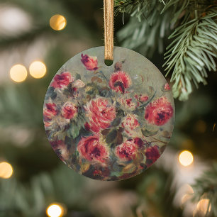 Ornamento De Cerâmica "Ainda a vida", Rosas de Vargemont   Renoir