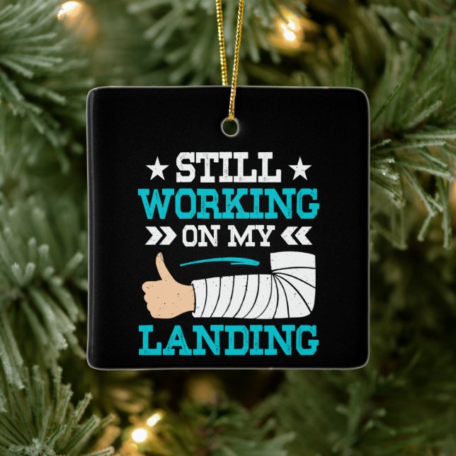 Ornamento De Cerâmica Ainda Trabalhando Em Meu Desembarque, Sobrevivente (Árvore)