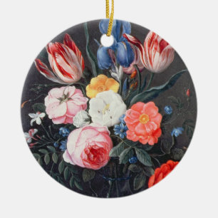 Ornamento De Cerâmica Ainda vida T32511 das flores em um vaso, 1661