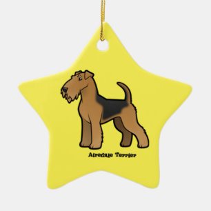 Ornamento De Cerâmica airedale terrier