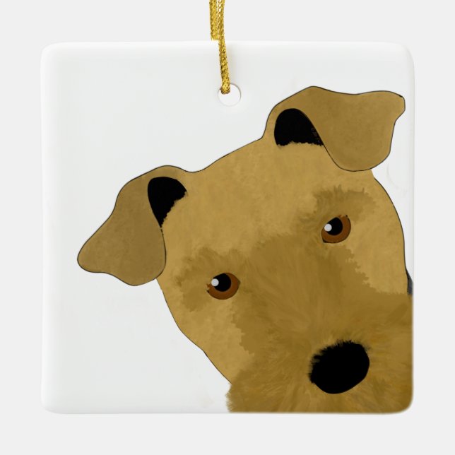 Ornamento De Cerâmica Airedale Terrier Ornament (Frente)