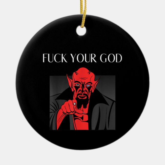 Ornamento De Cerâmica Aist Goat Satã Baphomet GIft (Frente)