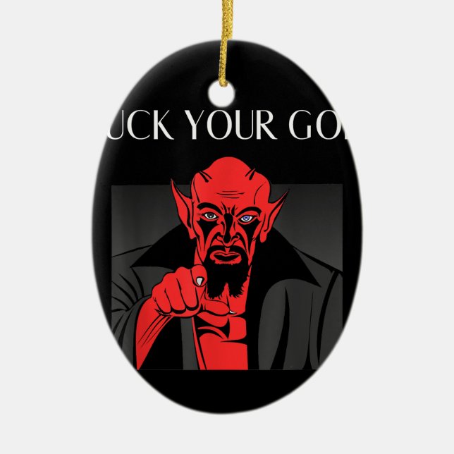 Ornamento De Cerâmica Aist Goat Satã Baphomet GIft (Frente)