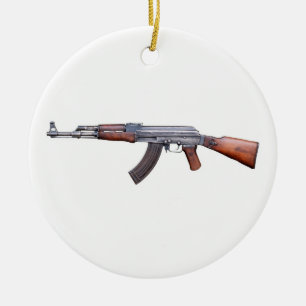 ORNAMENTO DE CERÂMICA AK-47