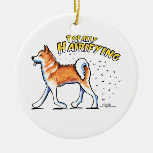 Ornamento De Cerâmica Akita totalmente Hairifying