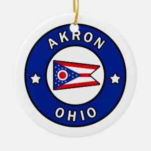Ornamento De Cerâmica Akron Ohio