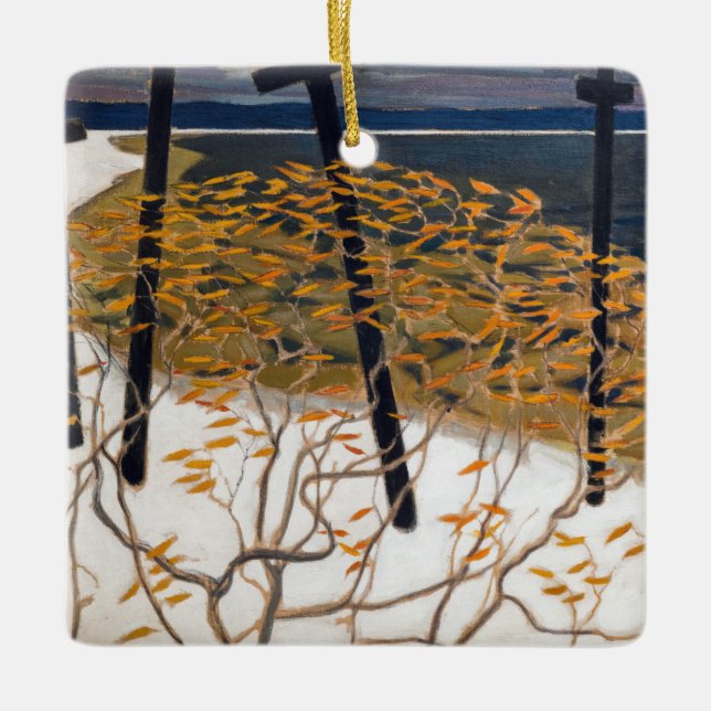 Ornamento De Cerâmica Akseli Gallen-Kallela - outono (Frente)